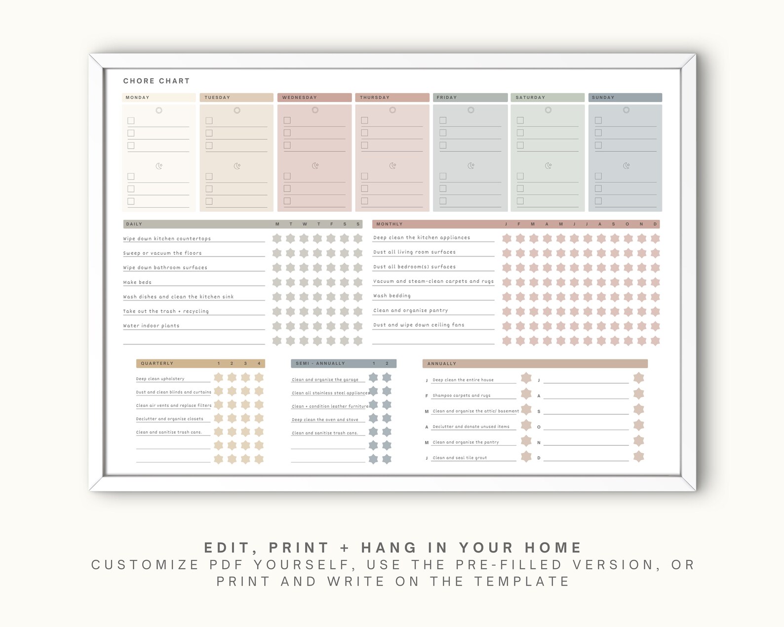 ADHD Chore Chart Cleaning Schedule Printable ADHD Cleaning - Etsy Australia