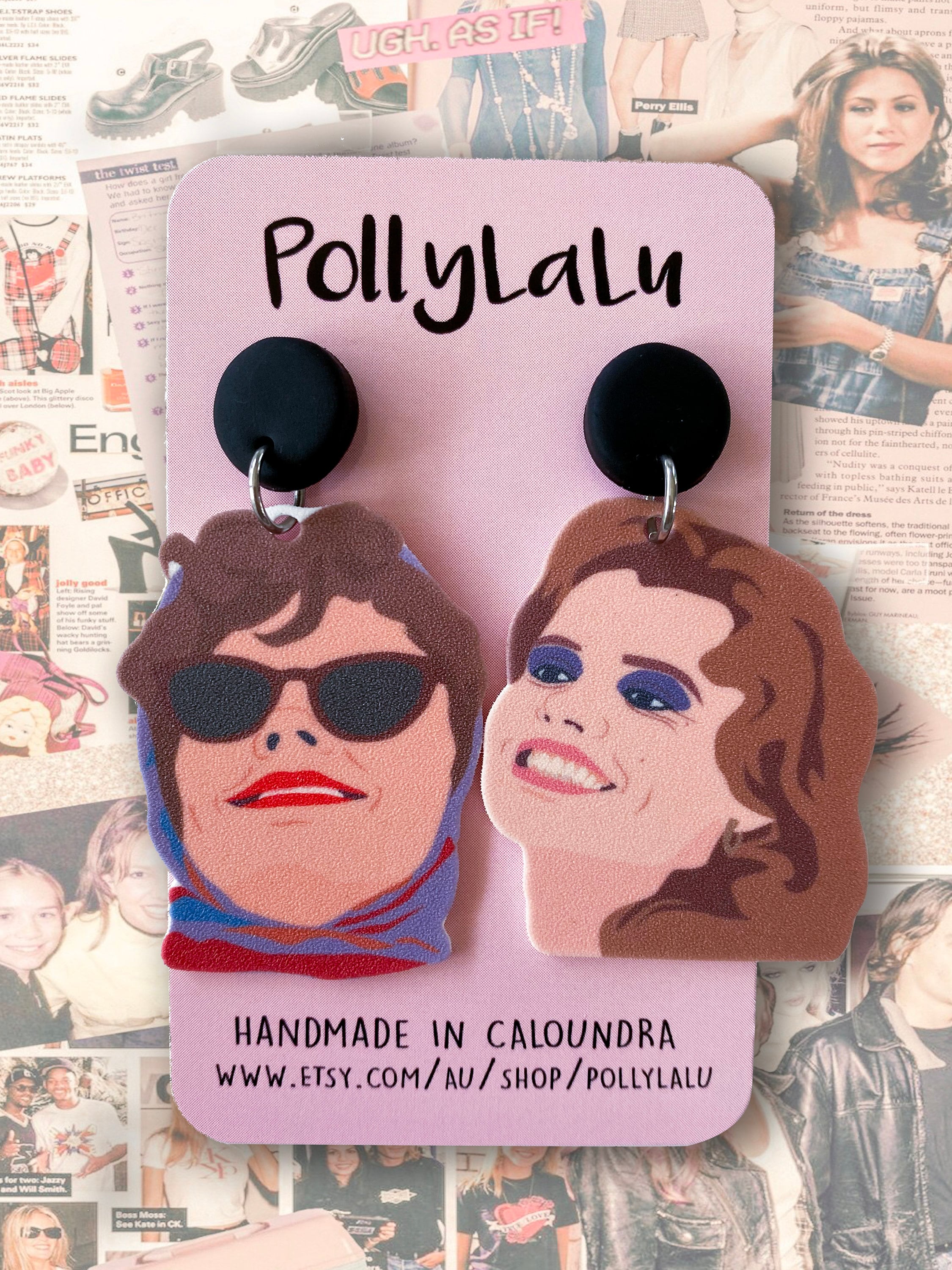 Thelma and Louis Inspired Dangle Post Earrings 