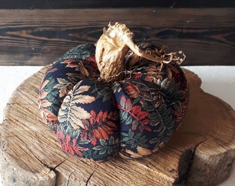 Fall velvet pumpkins decor Rustic table pumpkins centerpiece