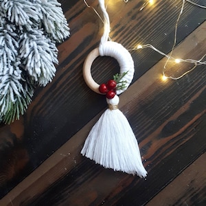 Macrame tree ornaments Christmas tree toys Tassel ornament