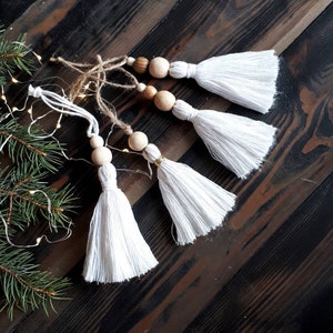 Macrame tassel ornament Boho macrame christmas decoration