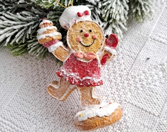 ジンジャーブレッドマンのクリスマスデコレーション12個、クリスマス