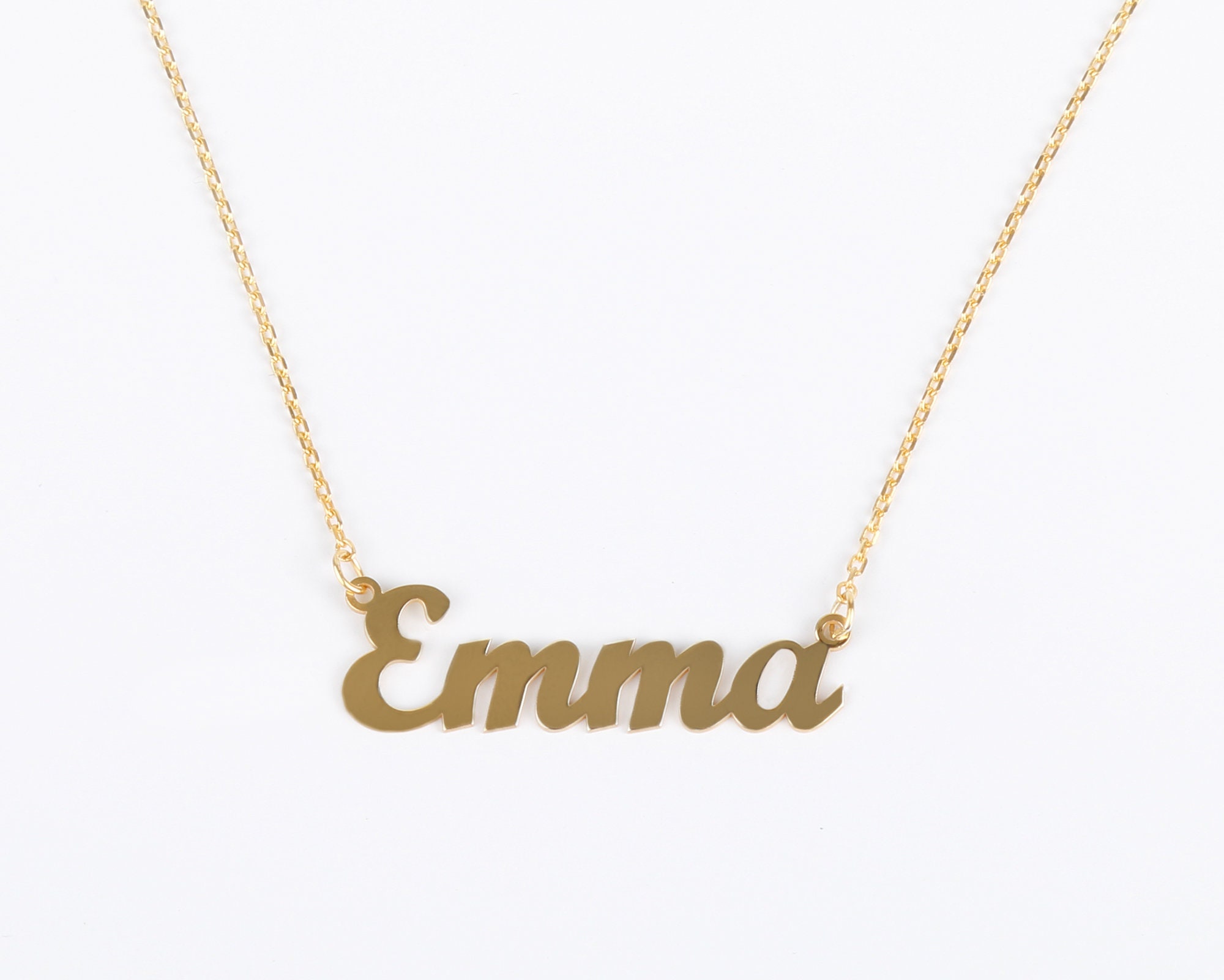 925 Sterling Silver Name Necklace Custom Name Necklace Etsy