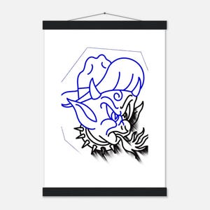 Cowboy “unfinished tattoo” print
