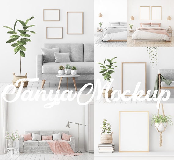 Poster Mockup Bundle Bedroom Mockup Bundle Living