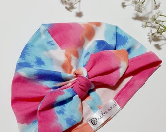 Baby Bow Headband Baby turban style headband Mummy and Me 2in1 Baby Bow Baby Girl Accessories,Peony floral headband