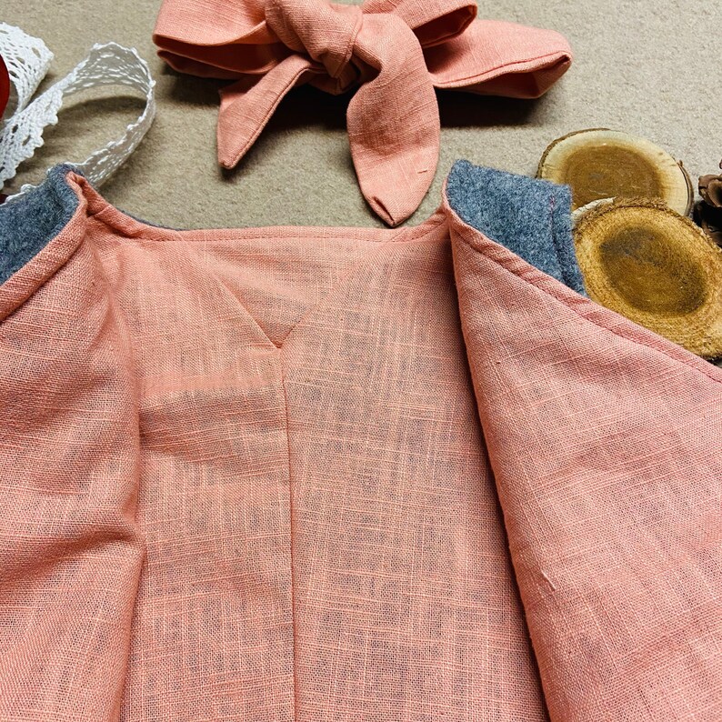 Walk dress reversible dress and free headband virgin wool wish color dress winter warm girl pendant tie dress