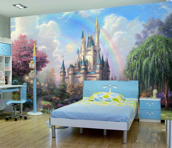 Fairy Tale Castle Wallpaper Mural Girls Wallpaper Nursery - Etsy Fairy Tale Castle Wallpaper Mural Girls Wallpaper Nursery - Etsy
