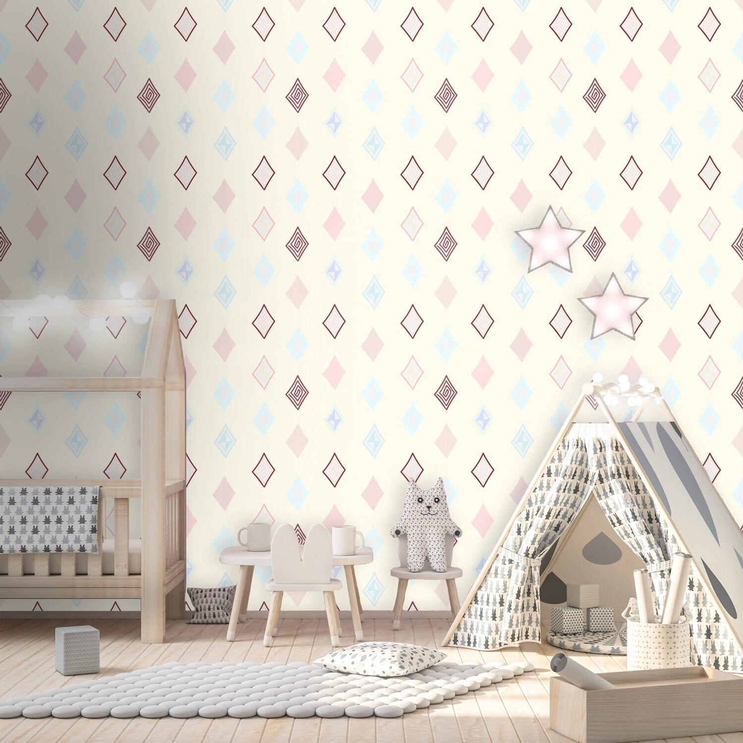 Geometric Removable wallpaper Square Peel and Stick Wall Etsy