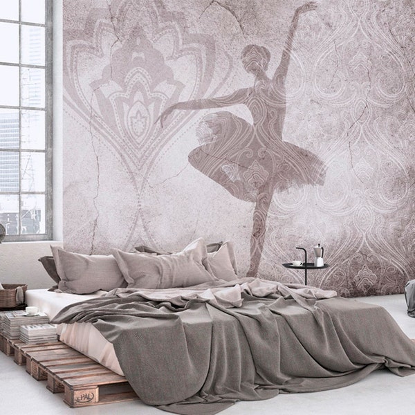 Ballet Self-Adhesive Wall Mural | Abstract Dancer Removable Peel 'n Stick Wallpaper, Ballerina Wallpaper | # 453