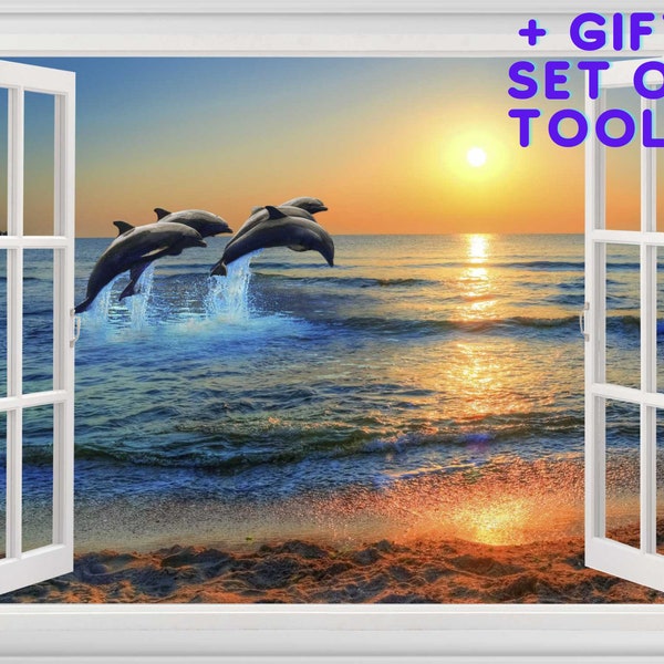 Large Dolphin Decals Etsy