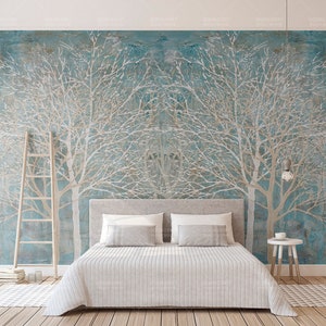 Tree Branch Removable wallpaper | Tree Peel and Stick Wall Mural for Bedroom or Living room | Nature wallpaper #19