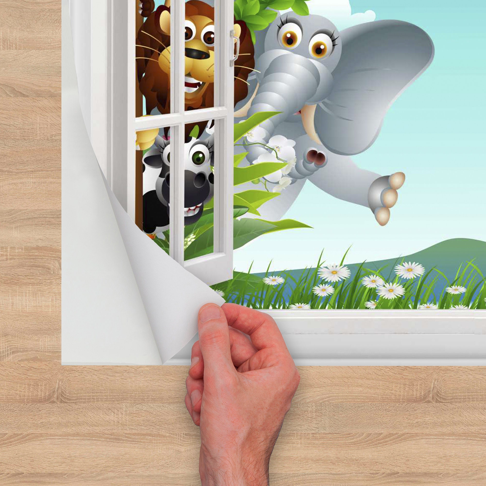 Animal Stickers Window Decals Safari Nursery Decor Large Etsy