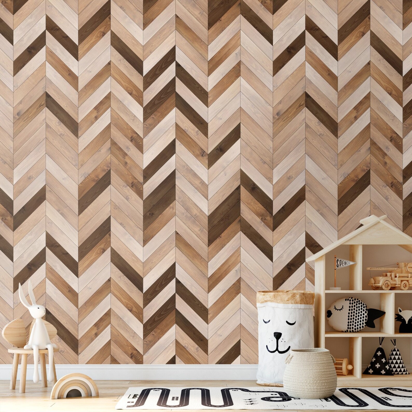 3D Bown Wood Removable Wallpaper Geometric Peel and Stick - Etsy