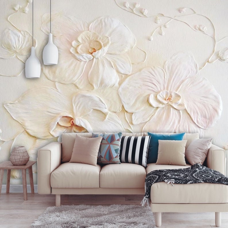 Wall Décor 3D Flower Day CA455 Ceiling Wallpaper Removable Self