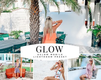 GLOW  Mobile Lightroom Preset , Photo Filters, Instagram preset, best preset, bright preset, Blogger Preset, aglow preset, mobile preset