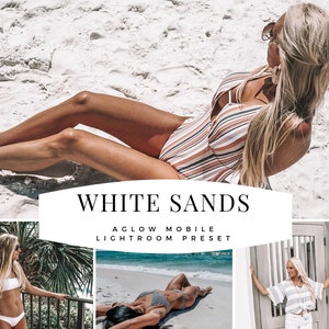 WHITE SANDS Mobile Lightroom Preset / Blogger and Instagram Preset to Enhance photos / Adobe Lightroom Mobile / Best Presets