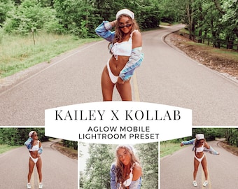 4 Mobile Lightroom Presets, KAILEY x KOLLAB AGLOW Lightroom Preset, Blogger presets, Instagram preset, Best Presets, bronze presets