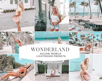 WONDERLAND AGLOW Mobile Lightroom Preset, Aglow presets, Travel presets, beach preset, Best Presets, mobile Lightroom presets, best edits