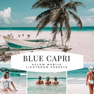 BLUE CAPRI Mobile Lightroom Preset, Photo Filters, Instagram Influencer preset for Travel Lifestyle Blog, Blogger Preset, Best Presets