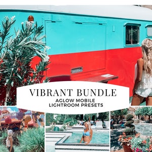 4 VIBRANT Mobile Lightroom Presets, Aglow presets, bright preset, best preset, instagram preset,  beach preset , vivid preset, travel preset