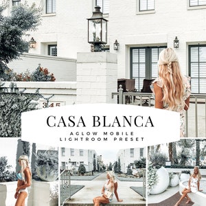 CASA BLANCA Mobile Lightroom Preset , Photo Filters, Instagram Influencer preset, minimal preset,  Blog, Blogger Preset, Best Presets