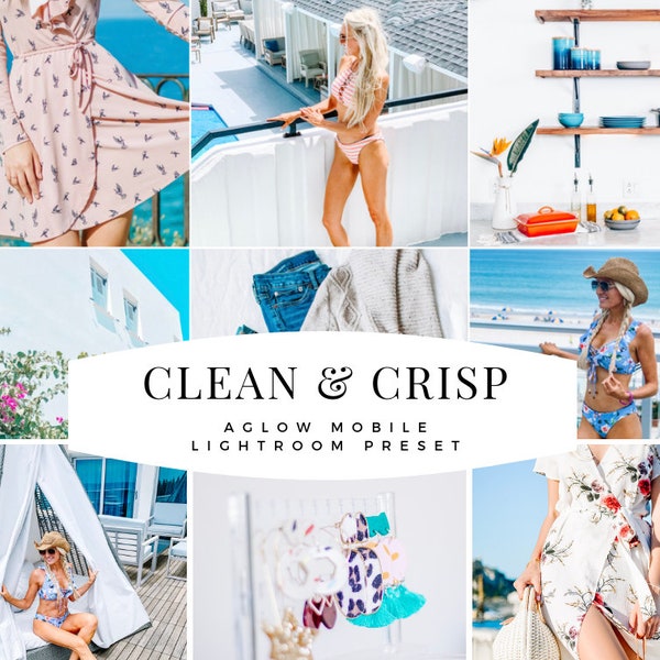 CLEAN & CRISP Business and Blogger Mobile Lightroom preset, Instagram Influencer preset for Lifestyle Blog, Blogger Preset, Best Presets