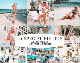 21 Special Edition Lightroom Preset Bundle, Aglow Lightroom Presets, travel, Best Presets, mobile presets, adobe, preset pack, filters