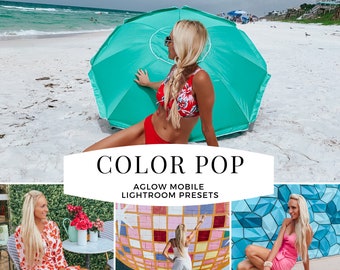 2 COLOR POP Mobile Lightroom Presets, Aglow presets, bright preset, best preset, instagram preset ,  vsco filters , vivid preset
