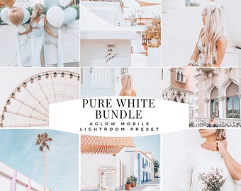 3 Mobile Lightroom Presets, PURE WHITE, Lightroom Preset, Blogger presets, Instagram presets, Best Presets, white presets, mobile presets