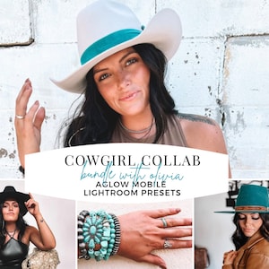 COWGIRL Collab Presets with Olivia, 5 lightroom presets, best presets, cowgirl presets, western presets, influencer presets, moody presets