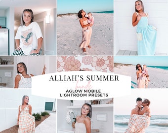ALLIAH'S ZOMERBUNDEL, Aglow-presets, zomerpresets, reispresets, strandpresets, beste presets, mobiele Lightroom-presets, alliah-presets