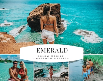 EMERALD AGLOW Mobile Lightroom Preset, beach preset, Instagram Influencer preset for Travel Lifestyle Blog, Blogger Preset, Best Presets
