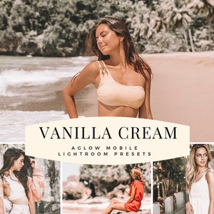 VANILLA CREAM AGLOW Mobile Lightroom Preset, Photo Filters, Instagram Influencer preset for Travel preset, Blogger Preset, Best Presets