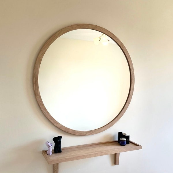 round wood mirror wall decor, oversized large mirror bathroom vanity, mid century modern mirror for vanities, aesthetic mirror