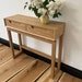 White Oak Console Table With Drawers, Narrow Long Solid Wood Entry ...