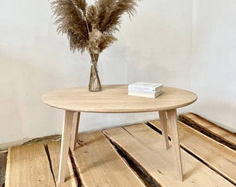 oval wood coffee table small side table sofa solid wood table tea table modern low coffee table wooden scandinavian coffee table