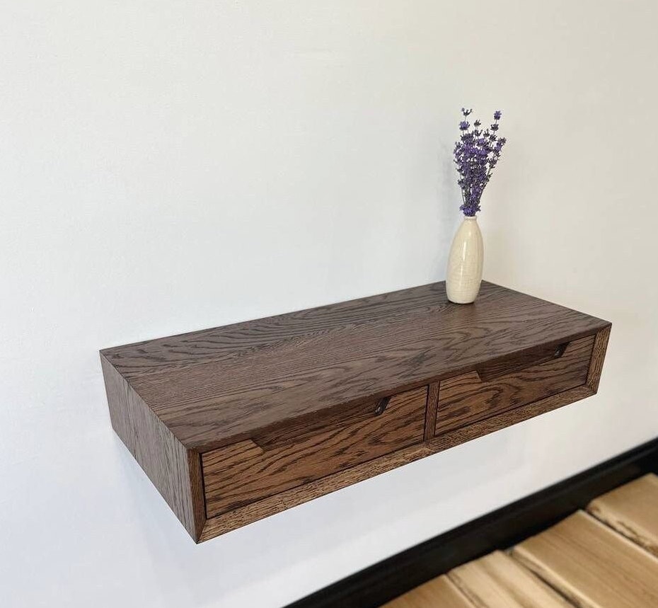 Modern Console Writing Table,hanging Desk With Drawers,small Console ...