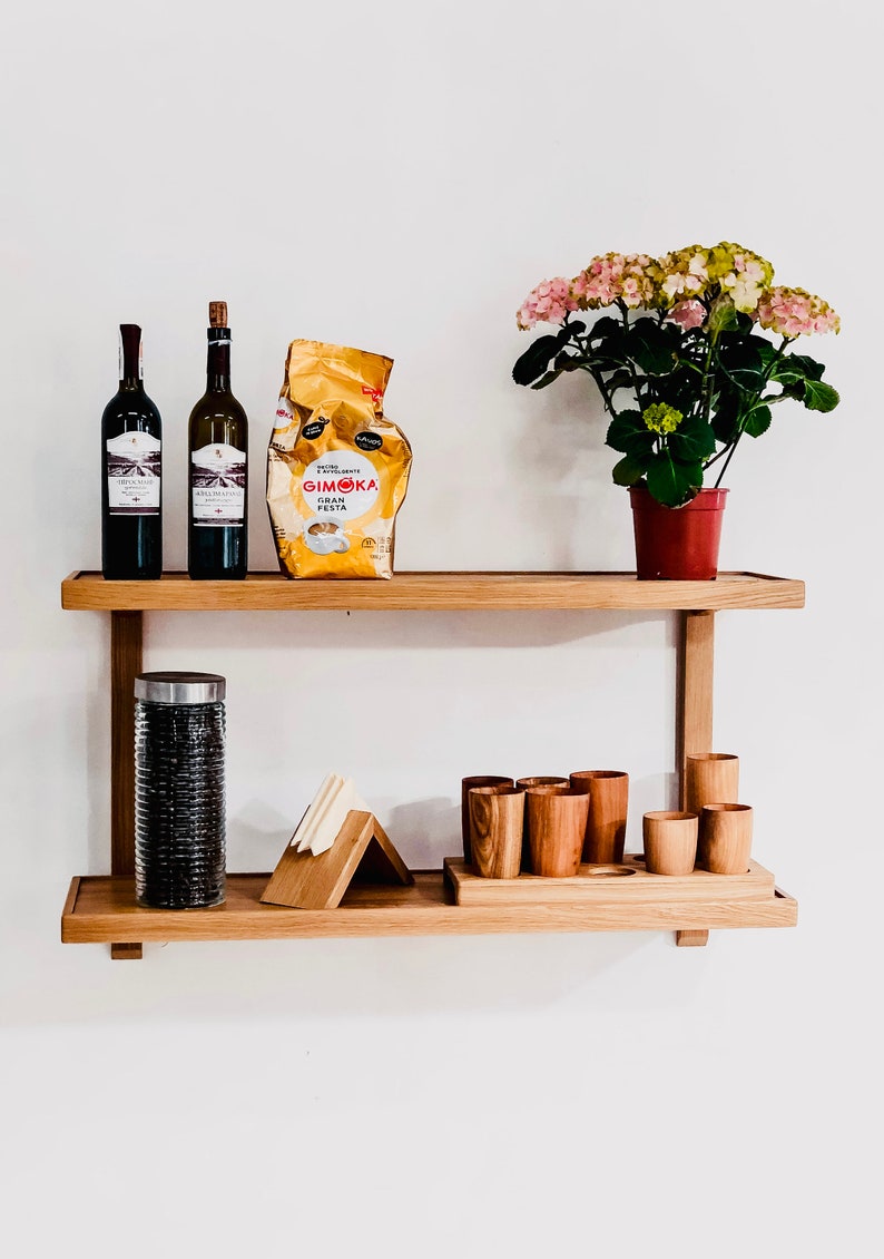 floating shelves, bathroom shelves, wall plant shelves, pantry shelves, kitchen book shelf wood, dark wood shelves, floating bookshelf image 2