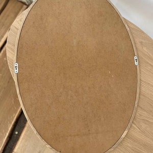 Oval Wooden Frame Mirror for Bathroom, Large Oval Mirror, Oak Frame ...