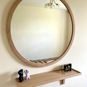 round wood mirror wall decor, oversized large mirror bathroom vanity, mid century modern mirror for vanities, aesthetic mirror image 2