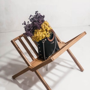Porte-sacs en bois, place de sac, porte-sacs, meubles d’entrée, porte-bagages pliant porte-bagages, porte-bagages, porte-valises Table de nuit