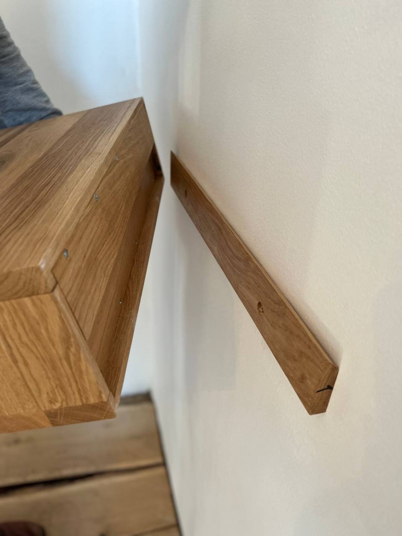 Rustic Floating Nightstand With Drawer White Oak Farmhouse Etsy