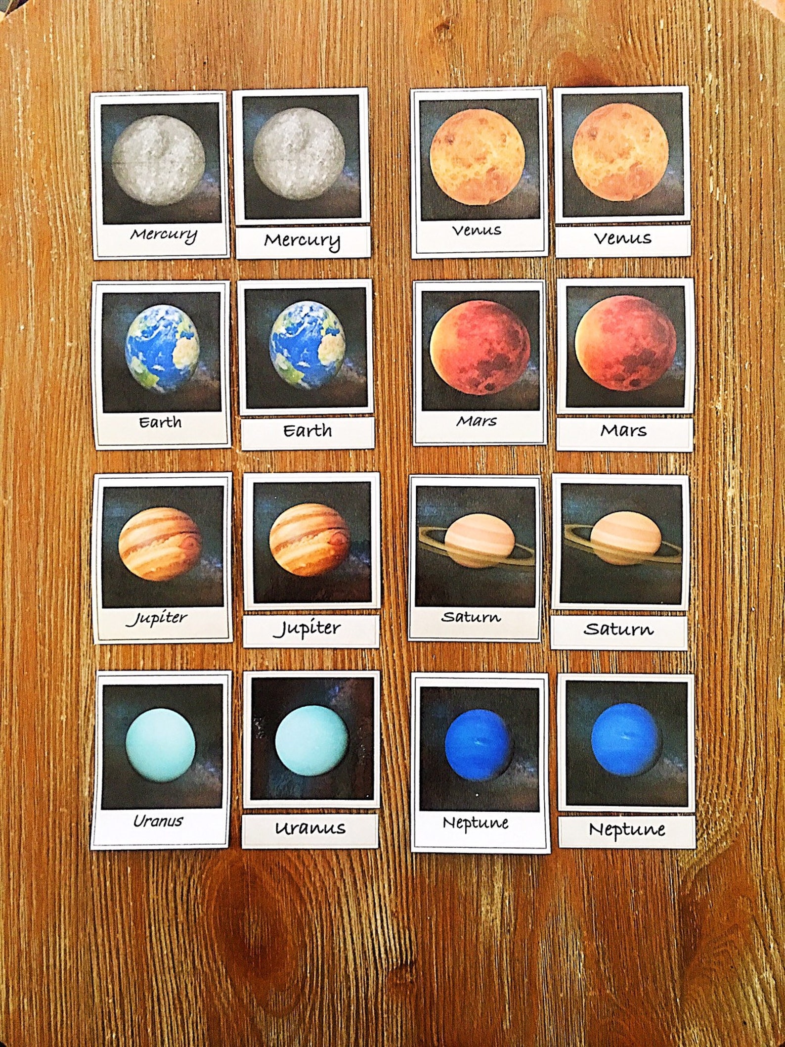 Montessori Solar System 3 Part Cards Planets of the Solar | Etsy