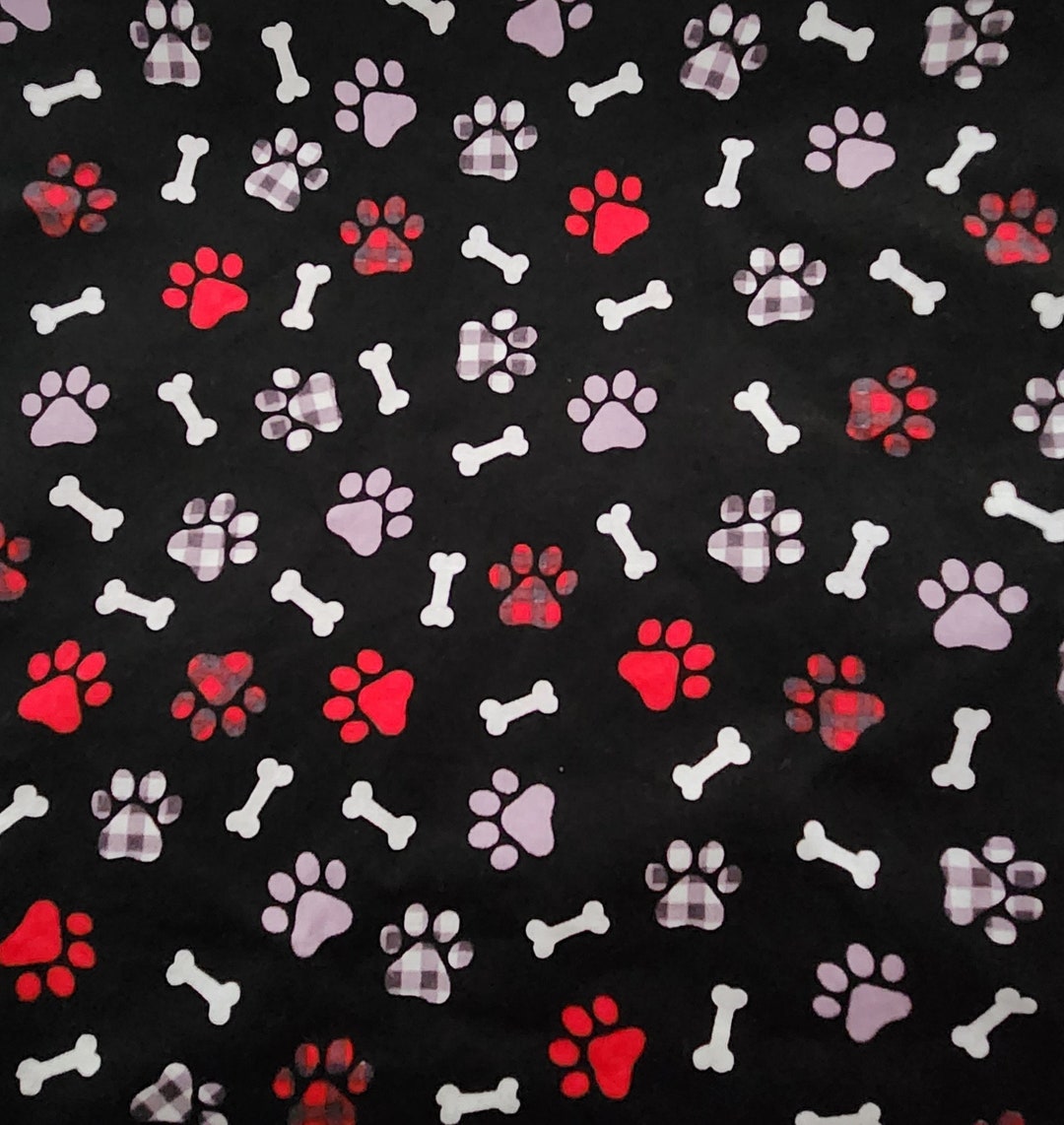 Dog Paws With Red Ribbon Ponytail Scrub Cap for Women Etsy