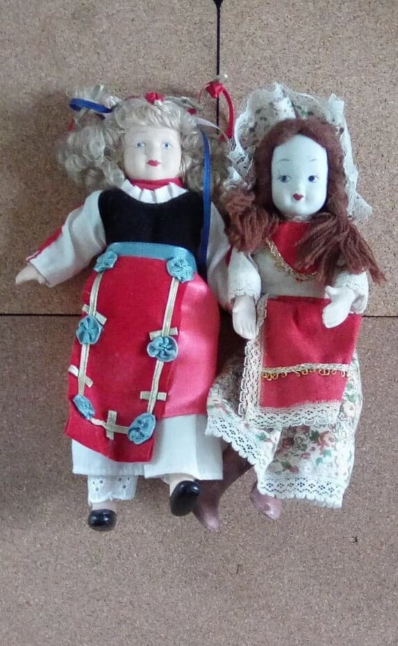 2 VINTAGE HUNGARIAN DOLLS