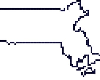 Pattern - Massachusetts Cross-Stitch Outline
