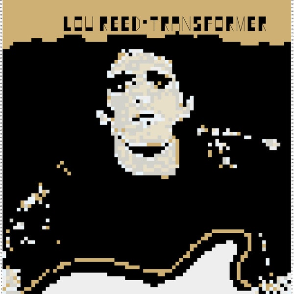 Pattern - Lou Reed "Transformer" Album Cover Cross Stitch