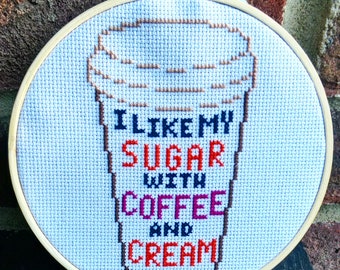 Patrón - Café y Crema - Beastie Boys "Intergaláctico" Punto de Cruz