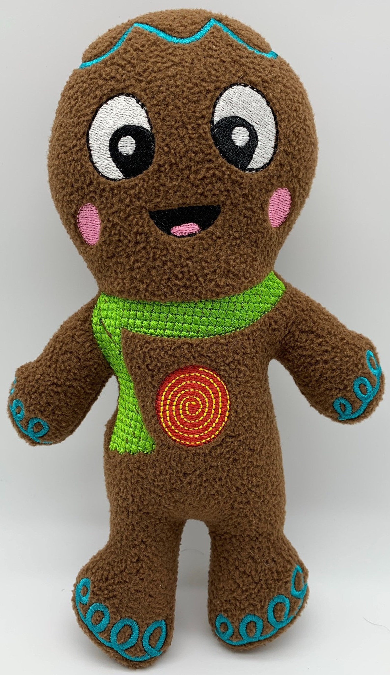 Cuddly pillow gingerbread boy fleece nougat approx. | Etsy